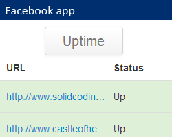 Uptime-Facebook-Application