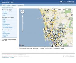 Outreach locations map